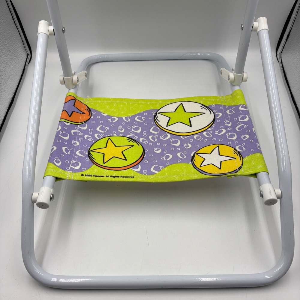 Rugrats Sand Chair Kids Purple Green Vintage 1997 Nickelodeon Folding NOS tags - Picture 3 of 12